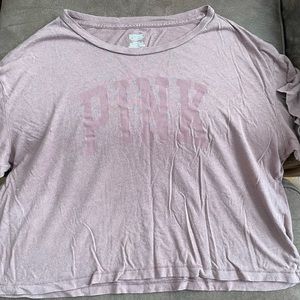 PINK cropped tee